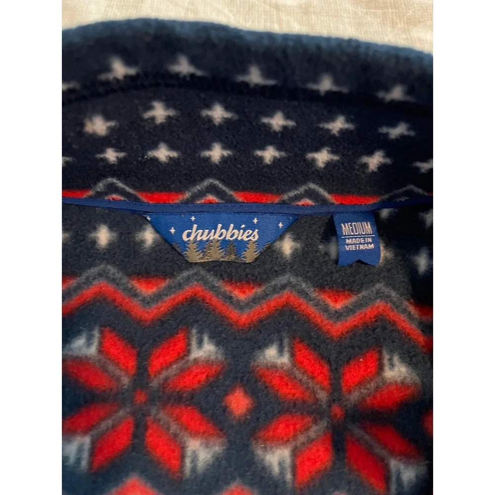 Chubbies 1/4 zip up‎ pullover fleece beary wild sweater holiday winter print